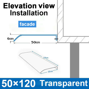 【Lv.12 Typhoons Are Not Afraid】Awning Canopy Outdoor Transparent Mute Sun Shade Waterproof Can be Spliced Anti UV Sun Shelter Outdoor for Door and Window Household Transparency Organic Canopy Balcony Windows Canopy Rain Cover Awning