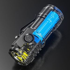 Đèn Pin Siêu Sáng 3 LED XPE Chiếu Xa 200m Sạc Type-C Chống Nước IPX4 Cho Cắm Trại Câu Cá