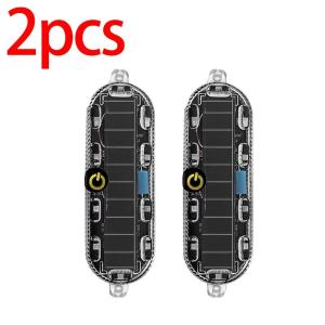 【Pphha】4Pcs Solar Warning Flashing Light Car Rear Collision Prevention Colorful Signal Light Electric Vehicle LED Tail Light Motorcycle Accessories