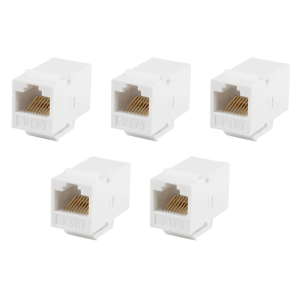 5Pcs Ethernet Cable Extender RJ45 Coupler Extender Connector Ethernet Coupler Female to Female For Networking Installation