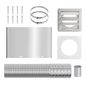 Flexible 4Inch Dryer Vent Wall Duct Kits Dryer Vent Connectors Dryer Vent Wall Plate With Hose for Air Circulation