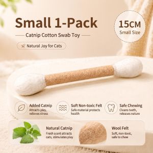Catnip Felt Toy for Cats larger Cotton Stick Catnip-scented Soft and Non-toxic Biting Playing