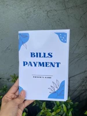 BILLS PAYMENT TRACKER Notebook 70 gsm Paper Back to Back print expenses bills internet electric water loan payment bills tracker