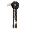 OBDUTE White Lace Hair Bands Ponytail Holders Hair Artifact Korean Style Pony Tail Hairpiece Elegant Synthetic Boxing Braided Wig Women. 