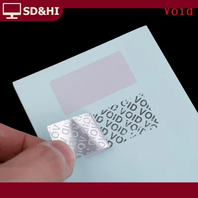 SD&HI 100PC BLANK Security Seal tamper PROOF การรับประกันสติกเกอร์ void LABEL Matte