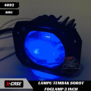 ￼Lampu Tembak Sorot Kotak Bulat LED 3 INCH Cut Off HILO 2 warna 30Watt BUMPER FOGLAMP Full Aluminium