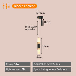 RNG Minimalist Bedside Chandelier Nordic Simple Bedroom Pendant Lamp Long Line Creative Bedroom Background Led Chandelier