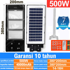 lampu Jalan tenaga surya super terang 1200W sensor gerak 0 tagihan listrik pencahayaan 48 jam
