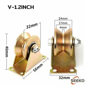Seeko 1.2 inch stainless steel sliding door roller reverse track rolling door steel wire rope track