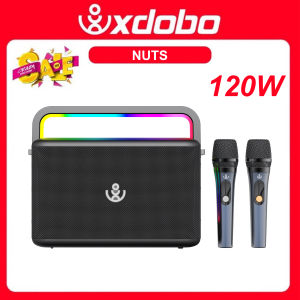 Loa Karaoke Bluetooth 5.3 Xdobo Nuts 120W Kèm 2 Micro Không Dây Hỗ Trợ Thẻ TF USB Cổng 6.5mm - Chính hãng bảo hành 12 tháng