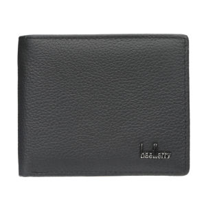 Manufacturers in-stock wholesale of new casual European and American mens thin short wallets with lychee pattern dollar bill holder and cowhide leather wallet