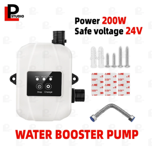 Water pump Shower Water Booster Pump Pressure Washer Pump 24v 220W Auto for Home Water pump motor Connector for kitchen Sink Shower Head Out