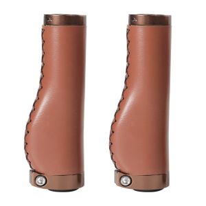 ZSDN MALL Cổ điển Phụ kiện Leo núi MTB Còng Khóa Bar End Đường Xe Đạp Xe đạp Da Bò Grips Xe đạp Grip Bìa Xe đạp Tay Cầm Nắm Bike Retro xe đạp Grips