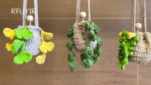 Crochet Car Essential Oil Diffuser Car Hanging Accessories