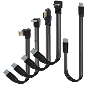 Linh hoạt phẳng FPC USB C cáp 90 độ thiết kế góc cạnh 45W sạc PD 480Mbps tốc độ phù hợp cho máy chơi game FPV thiết bị