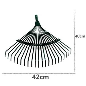 Outdoor High Quality COD 22 Teeth Grass Rake Head Garden Leaf Rake Cleaning Tool  Garden Leaf Rake Hay Deciduous Farming Rake Garden Ripper Tool