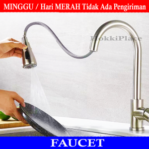Keran Air Cuci Piring Flexible Sink Tarik Pull Out Faucet