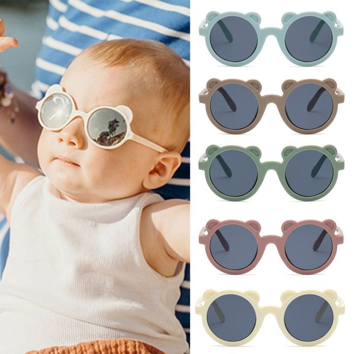 TEBRANG Unisex Cartoon for Boys Girls Round Frame UV400 Eyewear Children Sun Glasses UV Protection Shades Bear Ears Baby Sunglasses Lazada Singapore