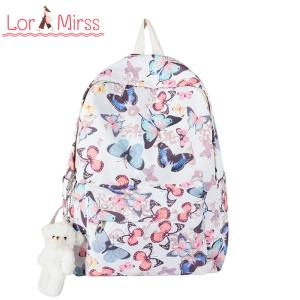 Ba lô máy tính xách tay thiết kế bướm thời trang với nội thất rộng rãi cho du lịch và trường học