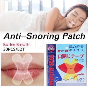 30PCS Mouth Tape Self-Care of Anti Snore Stickers Anti-snoring Adults Children Type Close Mouth Sticker Sleeping Breathing Tape