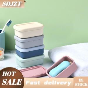 SDJZT Giữ thanh dầu gội rắn Hộp đựng xà phòng du lịch chống rò rỉ lớn Hộp xà phòng silicon với lớp thoát nước hộp đựng xà phòng tăng cường