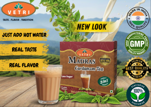 Madras Cardamom Tea - 3 in 1 - Pure South Indian Taste - 100% Original