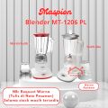 Blender Maspion Plastik 2 IN 1 MT-1206 / MT 1206 Kapasitas 1 Liter. 