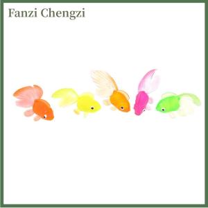 Fanzi 20pcs Plastic Simulation Small fish Soft Rubber Fish Kids Toy