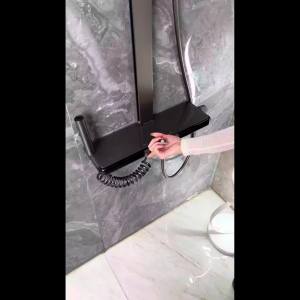 Bathroom shower headset bathroom shower set full set rainfall shower head full set bath button piano nano vacuum gold plating process 淋浴套装