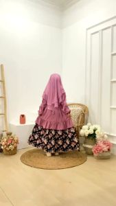 Gamis Anak Perempuan Remaja Terbaru New Cutetrik Set Gamis Anak Bonus Jilbab Syahla Cutetrik Baju Muslim Anak Perempuan