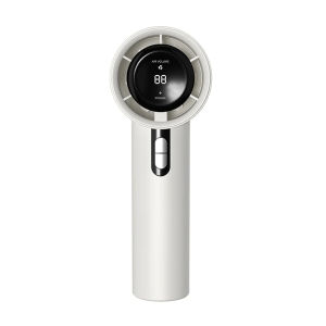2024 Newest Lenovo Mini Fan Rechargeable Handheld Fan With Lanyard 3000mAh 100 Level Adjustment Visual Wind Speed Power Display Long Battery Life For Commuting To Work And Outdoor Sports