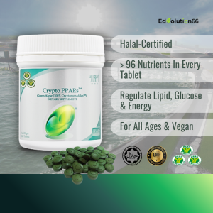 CryptoPPARs Halal Certified 96 Ingredients Dense Nutrition For All Ages & Vegan | Regulate Lipids (Weight Diet) Glucose ( Sugar Level Triglyceride) Energy (Immunity Digestion Joints)  | Antioxidant Powerful Detoxifier【引藻】SG Seller