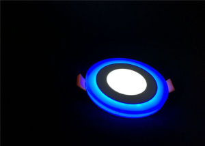 (3 Modes) LED Panel Light 4"/6" LED Round Downlight Celling Light 3 Modes On Off to change colour 6W+3W / 12W+4W (White+Blue )(White+Warm White)