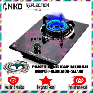 KOMPOR GAS NIKO 1 TUNGKU KACA REFLECTION HITO/NIKO Kompor Gas 1 Tungku Kaca Reflection Hito - Garansi 1 Tahun