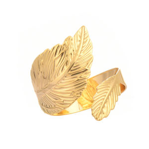 【Free Shipping】ห่วงรัดผ้าเช็ดปากใบวงแหวนเก็บม้วนผ้าเคลือบสีทอง