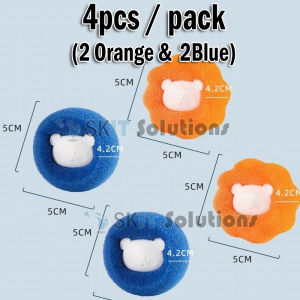 【SKIT SG】4PCS/Pack Magic Washing Machine Sponge Laundry Ball Anti Tangle Decontamination Wash Ball Sea Star Design Clothes Cleaning Helper Reusable Washing Machine Laundry Ball Reduce Twisting Hair Removal for Clothes Bed Sheet Towel Washing Tool