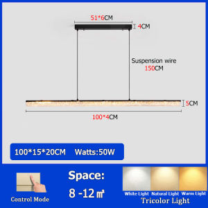 RHPOA  Aluminum LED Pendant Light 3-Color Remote Contro Easy Installation