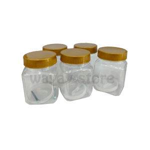 Wadah Bumbu Dapur Serbaguna Tempat Garam / Gula Set 5pcs Toples Plastik 200Ml Alat Bumbu Dapur Serbaguna