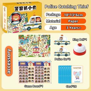 Police Vs Thief Mind Training Toy Interactive Focus Attention Parent-Child Game Childrens Educational Double Player Board Game