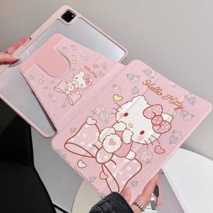 เคสไอแพด แผงด้านหลังอะครีลิค Hello Kitty มีช่องใส่ปากกา เหมาะกับ Air7 Air6 Gen11 Gen10 pro11