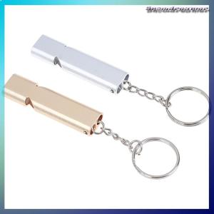 Snowdreamer Alloy Aluminum Emergency Survival Whistle Outdoor Camping Hiking Tool W Keychain