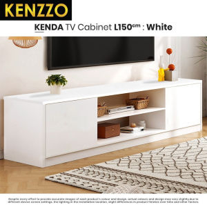 FREE INSTALLATION 🌟Kenzzo:  Rattan Texture TV Cabinet/ TV Console/ Media Storage/ Modern Rak TV/ Almari TV (5ft/6ft)