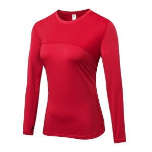 HOLA Women Running Blouses Shirts Sports Tops Yoga Tights Fitness T-shirt Quick Dry Gym Clothing Elastic Rashguard Thermal Underwear