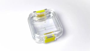 50 Pieces Dental Membrane Plastic Denture Tooth Boxes with Film Denture Teeth Container Dental Lab Product Storage Case