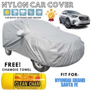 Hyundai Grand Santa Fe Nylon Car Cover Waterproof Lightweight Car Cover For Big SUV with Chamois Towel