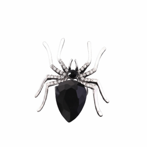 YOUSHI TOP Animal Open Ring Insects Rhinestone Spider Ring Fashion Black Color Finger Ring Girl
