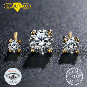 Real 0.1-1 Carat D Color Moissanite Earrings For Women 100% 925 Sterling Silver Earring  Trend Wedding Jewelry 585 Rose Gold2026