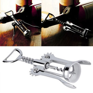 【Local Warehouse】Portable Stainless Steel Red Wine Opener Wing Type Metal Sommeliers Wine Corkscrew Bottle Openers Corkscrews Wine Cork Remover Wine Opener Stainless Steel Red Wine Opener Wing Type Metal Sommeliers Corkscrew Bottle Openers Corkscrews Wine