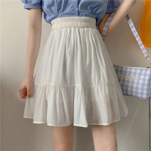 COD white skirt autumn new elastic waist college style little fairy covering hip temperament A word short skirt children 2026 new product