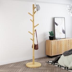 175cm coat rack floor to ceiling hanging clothes rack solid wood bedroom simple household use internet famous hanging bag clothes storage rack indoor 6 colors to choose from